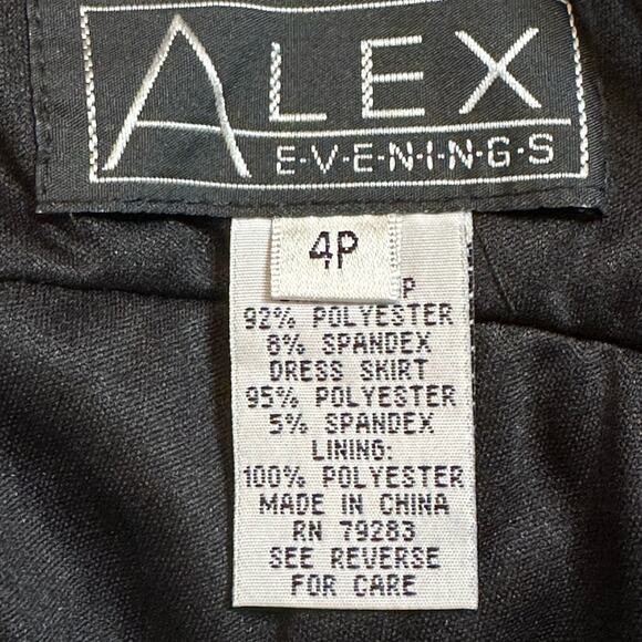Alex Evenings Petite Black and White Sequined Party / Cocktail Dress Size 4 P - Picture 8 of 10